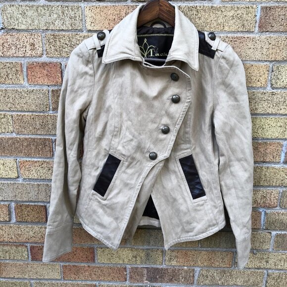 Vintage Mackage Double Closure Leather Trim Jacket - Picture 6 of 13